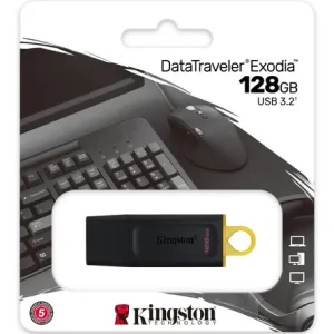 MEMORIA USB 128GB KINGSTON 3.2 Gen 1 DTXS/128GB DataTraveler Exodia S Negro/Turquesa (iva inc)