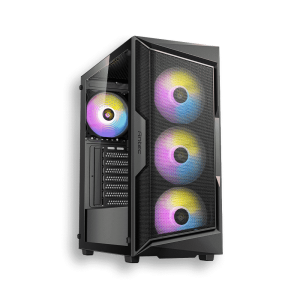 CAJA ANTEC AX61 ELITE VIDRIO TEMPLADO + 4 FAN ARGB