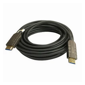 Descripción Es un cable híbrido activo HDMI 2.0 de 15 metros, diseñado para ofrecer una conexión HDMI de alta calidad a largas distancias, manteniendo la integridad de la señal. Con una capacidad de transmisión de hasta 100 metros, este cable es extremadamente flexible y ultradelgado, ideal para instalaciones en espacios reducidos y para aplicaciones profesionales que requieren una transmisión confiable de audio y video.