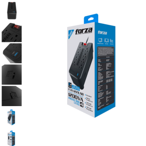 REGULADOR FORZA 1200VA/600W FVR-1221USB, 8 Tomas de Salida, 2 USB (iva inc)