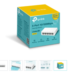 SWITCH TP-LINK 5 Puertos LS1005 10/100 Mbps (iva inc)