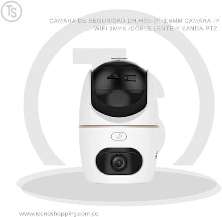 DAHUA DH-H3D - DOBLE LENTE 3MP 2K - VISTA 360 - INC MICROFONO Y ALTAVOZ - BOTON DE LLAMADA - HASTA 256GB - DETECCION AI - WIFI 6 DUAL BAND - RJ45 - Image 2