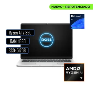 CORPORATIVO DELL Pro 14 PC14255, AMD Ryzen AI 7 350, SSD 512GB, DDR5 16GB, NO DVD, Pantalla 14" FHD, Windows 11 Pro, Platinum Silver (X3J54)(iva inc)