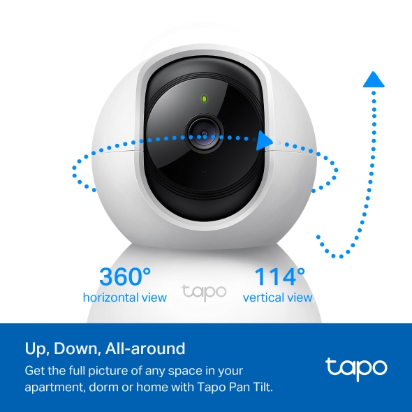 CAMARA TP-LINK WiFi Vigilancia 360° Tapo C200 Micro SD Hasta 512GB Blanco (iva inc - Image 2