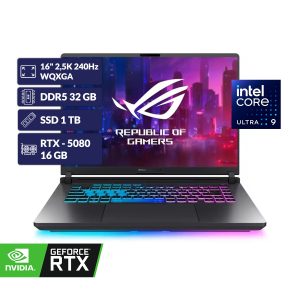 Portátil Asus Rog G615lw-S5129w | Ultra 9 275hx | 32gb De Ram | Nvme 1tb | Geforce Rtx-5080 16gb | 16″ Pulgadas 2,5k 240hz Wqxga | Gri