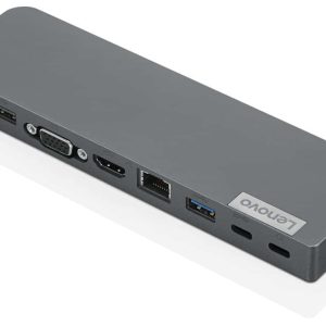 MINI DOCK LENOVO USB-C - PUERTOS USB X 3 - PUERTO DE CARGA - CONECTOR DE AUDIO - HDMI X 1 - VGA X 1 - GIGA BIT RJ45 - 40AU0065US