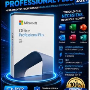 OFFICE PROFESIONAL PLUS 2021 RETAIL ESD  ELECTRONICA      CONFIRMAR PRECIOS Y EXISTENCIAS   (iva inc)