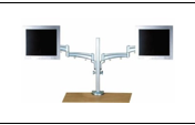 SLCD-716  SOPORTE 2 BRAZOS PREMIUM ALUMINIO GROMMET  IVA INCLUIDO