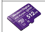 WD512MSD / Memoria microSD de 512 GB PURPLE, Especializada Para Videovigilancia, 10 VECES MAYOR DURACIÓN, 3 AÑOS DE GARANTIA IVA INCLUIDO 
