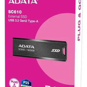 ADATA SOLIDO EXTERNO 500GB SC610-500G-CBK USB 3.2 Negro (iva inc)