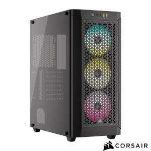Caja Corsair 480t Vid. Temp+ 3 Argb Airflow Negra