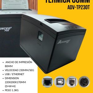 IMPRESORA TERMICA 80MM ADV-TP230T  IVA INCLUIDO