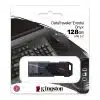 MEMORIA USB KINGSTON DATATRAVELER 3.2 DTX EXODIA S - 128GB - TAPA GIRATORIA - NEGRA CON TURQUESA