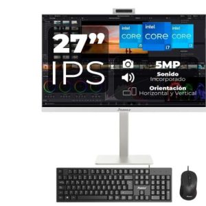 TODO EN UNO BLANCO JANUS PANTALLA 27" resolucion 1920x1080, INTEL Core™ i7-14700, nucleos 8, núcleos de rendimiento 12,