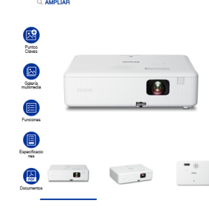 EPSON EpiqVision Portatil CO-W01 3000 LUMENS, WXGA (1280x800), HDMI (iva inc)