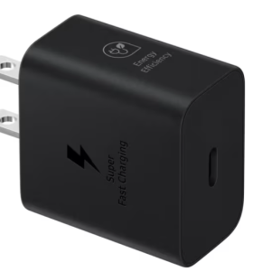 ADAPTADOR CARGADOR SAMSUNG 25W - CARGA RAPIDA - NEGRO - SIN CABLE