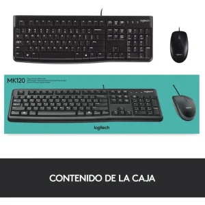 COMBO MOUSE + TECLADO LOGITECH MK120 USB Negro (iva inc