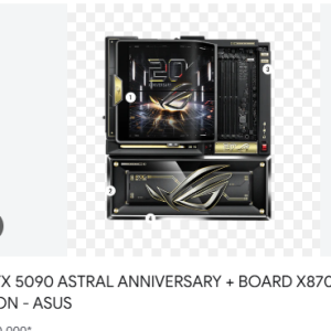 32 GIGAS ASUS ROG ASTRAL GEF RTX 5090 OC EDITION 20 PANTALLA LED + ASUS ROG CROSSHAIR X870E EDITION 20 PCI5,0 4DDR5 PANTALLA LED RYZ